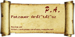 Patzauer Arétász névjegykártya